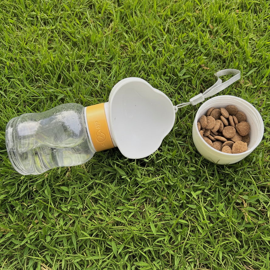 Pawly™ – Borraccia 2 in 1 per Cani | Acqua + Snack Ovunque